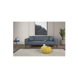 Perla Sofa Velar Yataklı Kanepe Keten Mavi Kazayağı