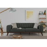 Perla Sofa Velar Yatakli Kanepe Keten Yesil