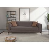 Perla Sofa YATAKLI SANDIKLI ÜÇLÜ KANEPE KAHVERENGİ FERRANTİ