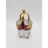 Perlam Limoges Çiçek Desenli Porselen Sepet 27x14x14cm