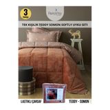 Perlavita Home Apricitas Tek Kişilik Teddy Somon Softly Uyku Seti / 3 Parça