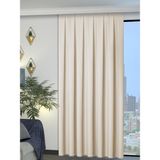 Perle 1/2 Pileli Keten Dokulu Ekru Modern Fon Perde – Ütü Gerektirmez - 60 x 250 cm