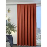 Perle 1/2 Pileli Keten Dokulu Kiremit Modern Fon Perde – Ütü Gerektirmez - 180 x 250 cm