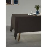 PERLE Antrasit Renk Keten Dokulu Masa Örtüsü - 150 x 220 cm