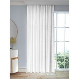 Perle Beyaz Saten Güneşlik Perde – Ekstrafor Büzgülü - 300 x 270 cm