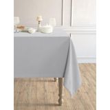 Perle Daily Series Kadife Dokulu Açık Gri Masa Örtüsü, 130x130 Cm, Polyester, 130 x 130 cm (Kare)