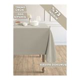 Perle Daily Series Kadife Dokulu Keten Rengi Masa Örtüsü