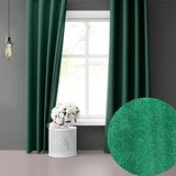Perle Daily Series Zümrüt Yeşili Ada 300x250 cm Fon Perde