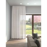 Perle Ekru Renk Keten Görünümlü Düz Tül Perde Ütü Istemez - 150 x 270 cm