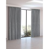 Perle Home Daily Series Açık Gri Fon Perde, 100x260 Cm, Polyester, Pilesiz, 100 x 260