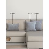 Perle Home Daily Series Açık Gri Renk Kırlent Yastık Kılıfı50 x 30 cm