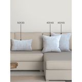 Perle Home Daily Series Beyaz Renk Kırlent Yastık Kılıfı50 x 30 cm