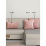 Perle Home Daily Series Buğulu Gül Rengi Kırlent Yastık Kılıfı - 50 x 30 cm