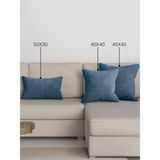 Perle Home Daily Series Derin Mavi Rengi Kırlent Yastık Kılıfı - 40 x 40 cm