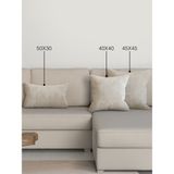 Perle Home Daily Series Ekru Rengi Kırlent Yastık Kılıfı - 45 x 45 cm