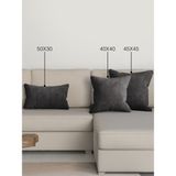 Perle Home Daily Series Gri Renk Kırlent Yastık Kılıfı - 40 x 40 cm