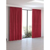Perle Home Daily Series Kırmızı Ada Fon Perde, 100 X 250 Cm, Polyester, Gelincik