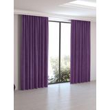 Perle Home Daily Series Menekşe Moru Ada Fon Perde, 300x270 Cm, Polyester, 300 x 270