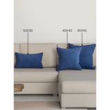 Perle Home Daily Series Safir Rengi Kırlent Yastık Kılıfı - 40 x 40 cm