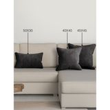 Perle Home Daily Series Siyah Renk Kırlent Yastık Kılıfı - 45 x 45 cm