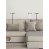 Perle Home Daily Series Taş Rengi Kırlent Yastık Kılıfı50 x 30 cm