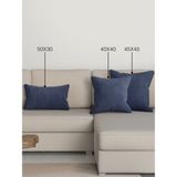 Perle Home Daily Series Uzay Mavisi Rengi Kırlent Yastık Kılıfı - 45 x 45 cm