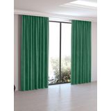 Perle Home Daily Series Zümrüt Yeşili Ada Fon Perde, 150x260 Cm, Polyester, 150 x 260