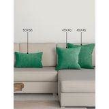 Perle Home Daily Series Zümrüt Yeşili Rengi Kırlent Yastık Kılıfı - 40 x 40 cm