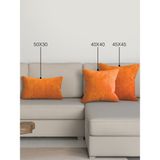 Perle Home Mandalina Rengi Kırlent Yastık Kılıfı 50x30 cm Gizli Fermuar ve Çift Taraflı - 50 x 30 cm