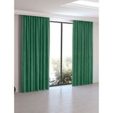 Perle Home Zümrüt Yeşili Ada Fon Perde Ekstraforlu Modern Desen 200 x 250 cm