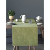 Perle Kadife Dokulu Ada Çayı Rengi Daily Series Runner 40 x 140 - 40 x 140 cm - Yeşil