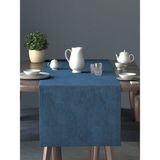 Perle Kadife Dokulu Derin Mavi Rengi Daily Series Runner 40 x 140 - 40 x 140 cm