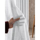 Perle Kırık Beyaz Renk Keten Efektli 1'e 3 Sık Pile Tül Perde | Ekstra Dolgun ve Dökümlü - 250 x 270 cm