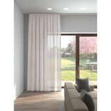 Perle Krem Renk Keten Görünümlü Düz Tül Perde Ütü Istemez - 100 x 270 cm