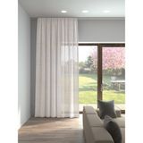 Perle Krem Renk Keten Görünümlü Düz Tül Perde Ütü Istemez - 200 x 270 cm