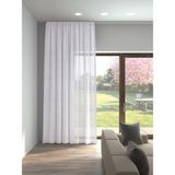 Perle Optik Beyaz Renk Keten Görünümlü Düz Tül Perde Ütü Istemez - 200 x 270 cm