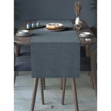Perle Perle Home Keten Dokulu Runner Koyu Indigo Renk Dekoratif Şık Runner Örtü - Koyu İndigo - 40 x 140 cm