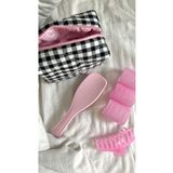 perlina home Makyaj Çantası Kapitone Kumaş Büyük Kareli Siyah _Büyük Boy