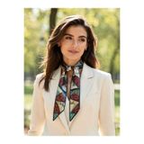 PERLMUTT Kadın Klasik Stil Desenli Fular-Minimal ve Klasik Stil-Zamansız Tasarım, Özel Günler İçin Hediye