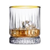 Perlotus 210 cc Golden Altın Yaldızlı Viski Bardağı 1 Adet Tek Kadeh - Beyaz - 210 ml