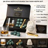 Perlotus 310 cc Churchill Nude Kristal Viski Bardağı Viski Taşı Buz Maşa Hediyeli Kutulu Premium - Beyaz - 310 ml