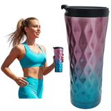 Perlotus 500 ml Renkli Tasarım Isı Yalıtımlı Kahve Mug Çelik Termos