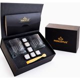 Perlotus Antalya Seri Viski Bardak Seti 2’li Kristal Kadeh Soğutma Taşı Maşalı Mıknatıslı Hediye Kutulu Sertifikalı Erkek Hediye Seti - 2 Adet - 205 ml