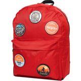 Perlotus Değiştirilebilir Bisiklet Temalı Unisex Patch Günlük Spor Sırt Çantası Kırmızı