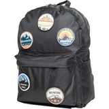 Perlotus Değiştirilebilir Dağcılık Temalı Unisex Patch Günlük Spor Sırt Çantası - Siyah