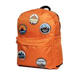 Perlotus Değiştirilebilir Dağcılık Temalı Unisex Patch Günlük Spor Sırt Çantası - Turuncu