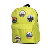 Perlotus Değiştirilebilir Dağcılık Temalı Unisex Patch Günlük Spor Sırt Çantası - Yeşil