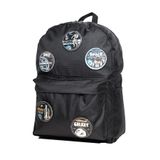 Perlotus Değiştirilebilir Uzay Astronomi Temalı Unisex Patch Günlük Spor Sırt Çantası Siyah
