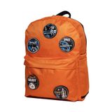 Perlotus Değiştirilebilir Uzay Astronomi Temalı Unisex Patch Günlük Spor Sırt Çantası Turuncu