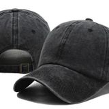 Perlotus Unisex Siyah Pamuklu Eskitme Şapka Ayarlanabilir Spor Şık Tasarım Organik Malzeme